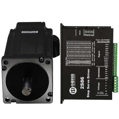 NEMA 34 86mm 12N.m AC 36V 48V Closed Loop 7A Servo Motor And Driver Hybrid Stepper Kit For Laser Machine ZL86HS120-1000+2S86